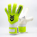 Guantes de Arquero Atlanta'96 Green Contacgrip goalkeeper gloves with neon green pattern and white palm grips.